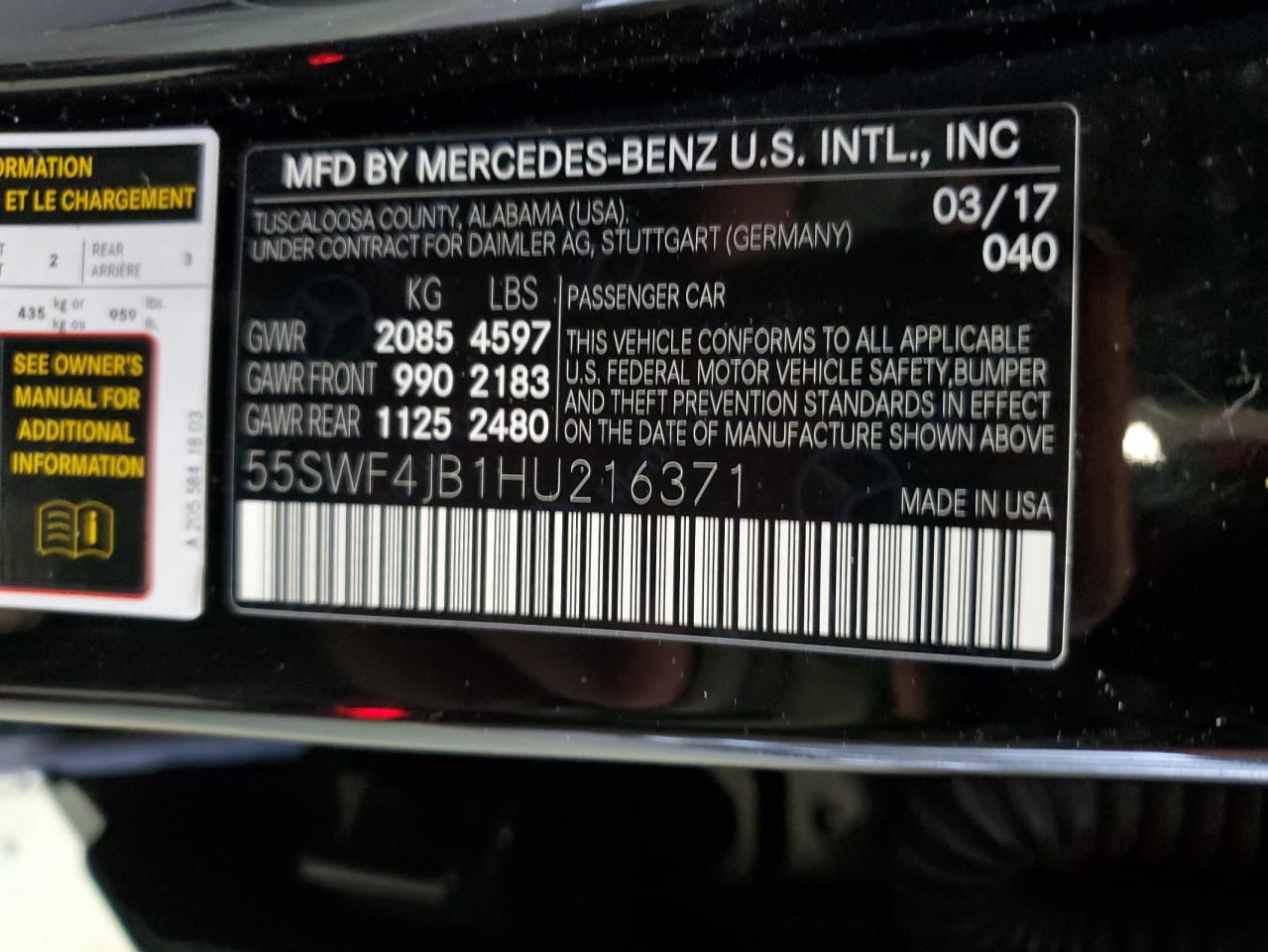 2017 Mercedes-Benz C-Class, 300
